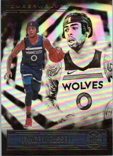 Original gloss D’Angelo Russell basketball card from Panini Illusions 2020-21 Timberwolves