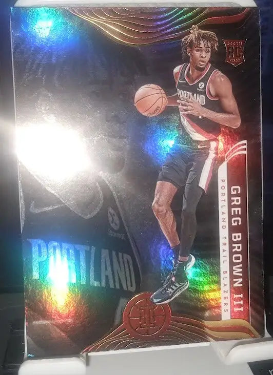 2020-21 Panini Illusions Rookie Card #190 Greg Brown lll Portland Trail Blazers - Basketball Card Single