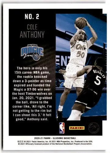 2020-21 Panini Illusions Season Highlights #2 Cole Anthony NM-MT Magic ID:41751 - Basketball Card Single