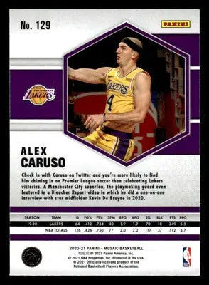 2020-21 Panini Mosaic #129 Alex Caruso - Basketball Card Single
