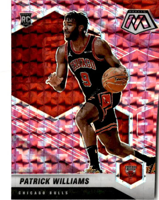 2020-21 Panini Mosaic #206 Patrick Williams Mosaic Camo Pink - Basketball Card Single
