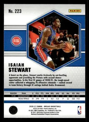 2020-21 Panini Mosaic #223 Isaiah Stewart