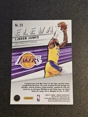 2020-21 Panini Mosaic #23 LeBron James Elevate - Basketball Card Single
