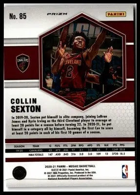 2020-21 Panini Mosaic #85 Collin Sexton Mosaic Camo Pink - Basketball Card Single