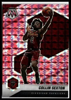 2020-21 Panini Mosaic #85 Collin Sexton Mosaic Camo Pink - Basketball Card Single