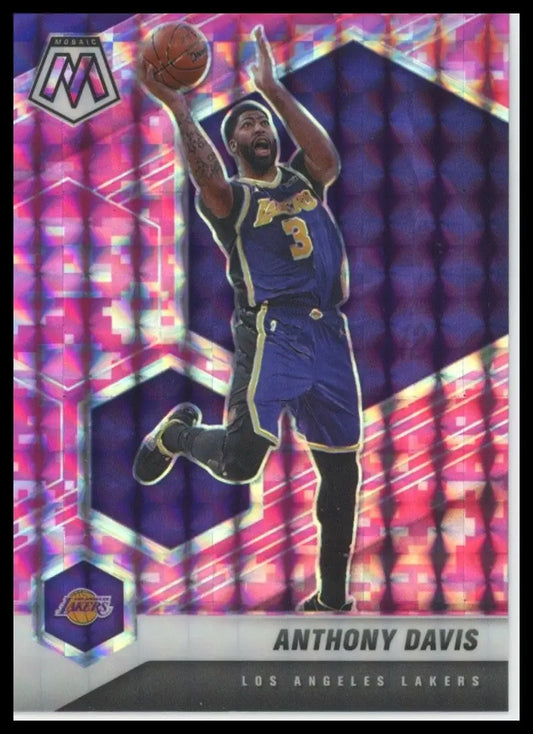2020-21 Panini Mosaic - Anthony Davis #141 Pink Camo Mosaic Prizm - Basketball Card Single