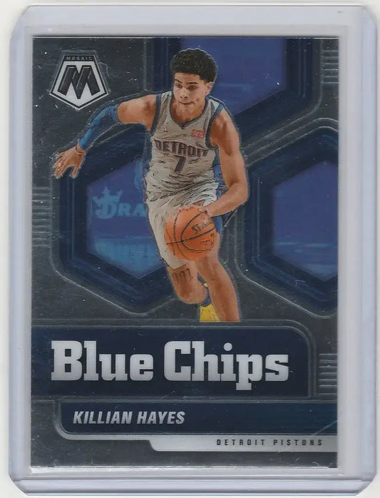 2020-21 Panini Mosaic Blue Chip #2 Killian Hayes Detroit Pistons - Basketball Card Single