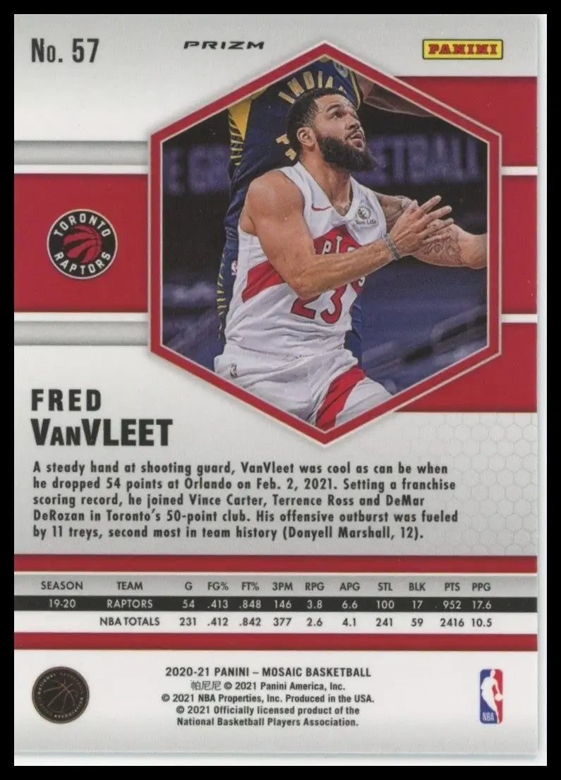 2020-21 Panini Mosaic - Fred VanVleet #57 Green Mosaic Prizm
