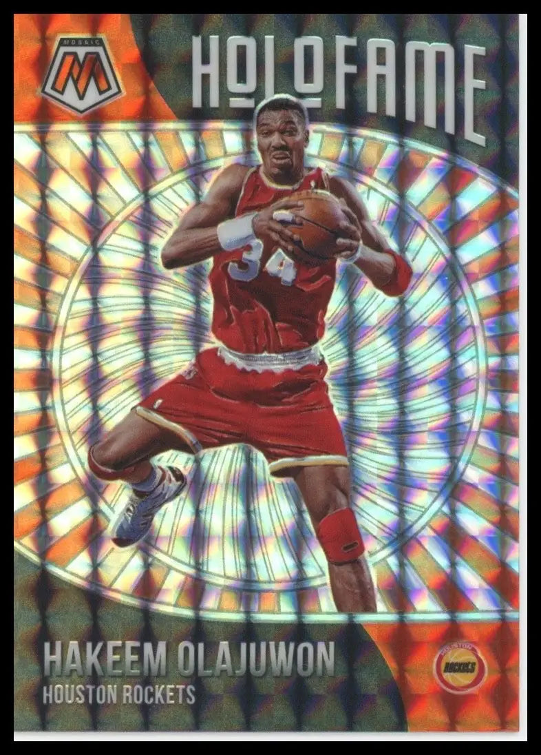 2020-21 Panini Mosaic - Holofame Hakeem Olajuwon #18 Mosaic Prizm