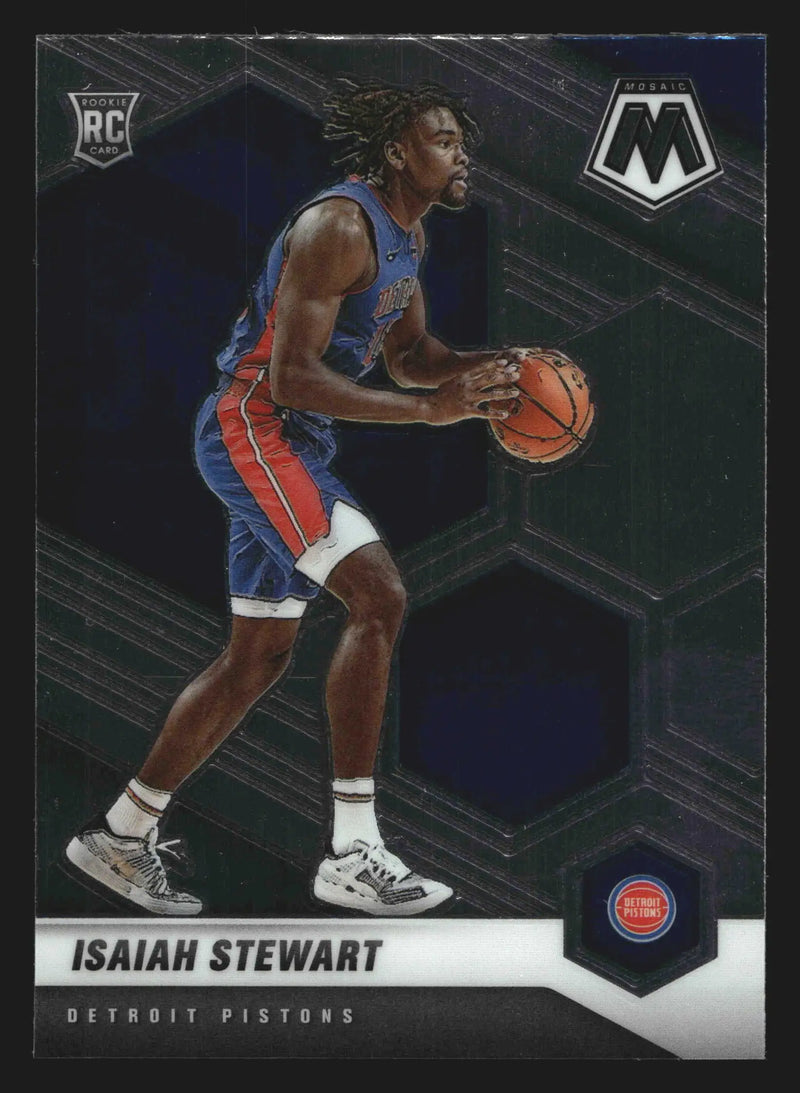2020-21 Panini Mosaic Isaiah Stewart #223 RC Detroit Pistons Rookie