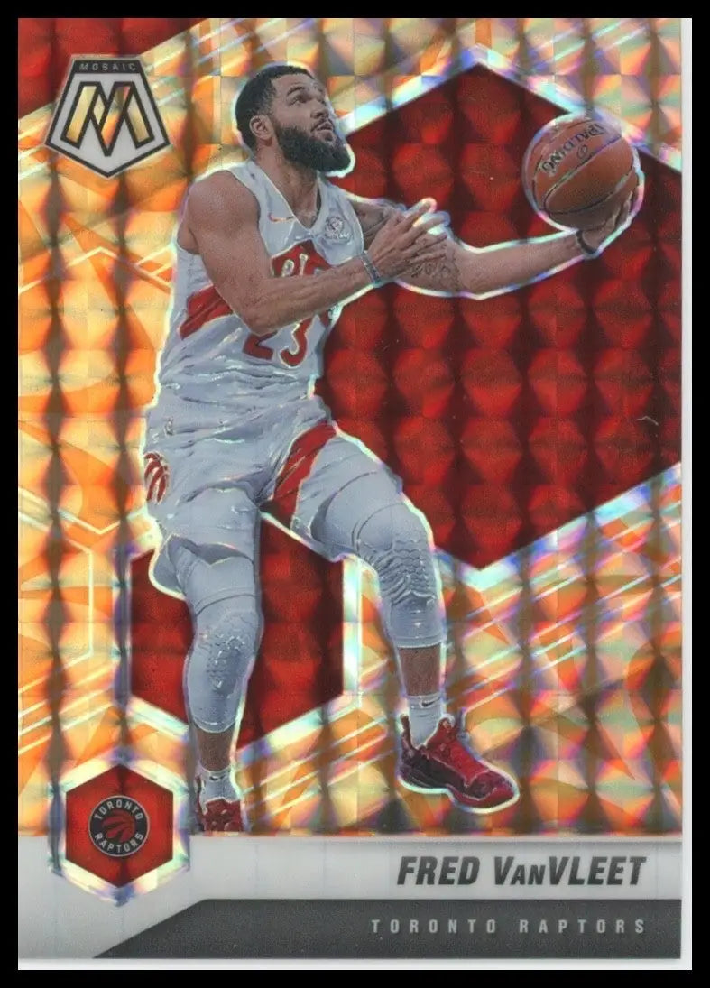2020-21 Panini Mosaic Orange Reactive Fred VanVleet #57 Toronto Raptors Card NBA - Basketball Card Single