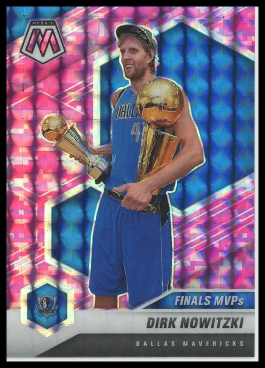 2020-21 Panini Mosaic Pink Camo Dirk Nowitzki #298 Dallas Mavericks Basketball - Basketball Card Single