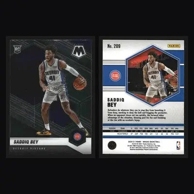 2020-21 Panini Mosaic Saddiq Bey #209 RC Detroit Pistons Rookie - Basketball Card Single