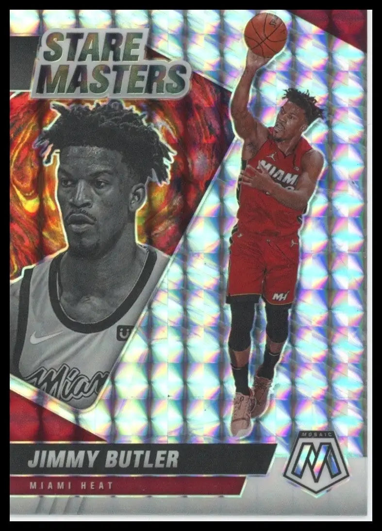 2020-21 Panini Mosaic Stare Masters Silver Mosaic Jimmy Butler #12 Miami Heat - Basketball Card Single
