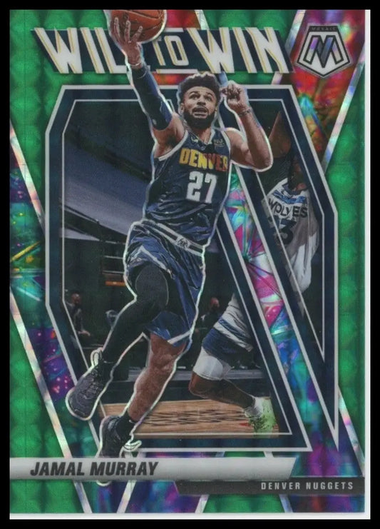 2020-21 Panini Mosaic - Will to Win Jamal Murray #7 Green Mosaic Prizm