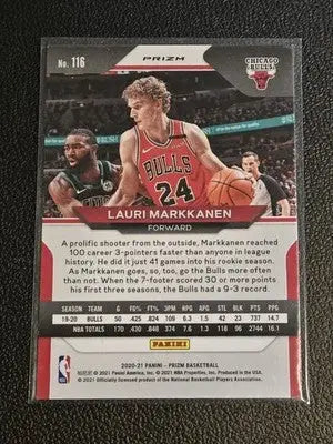 2020-21 Panini Prizm #116 Lauri Markkanen Red Ice Prizms - Basketball Card Single