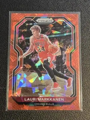 2020-21 Panini Prizm #116 Lauri Markkanen Red Ice Prizms - Basketball Card Single