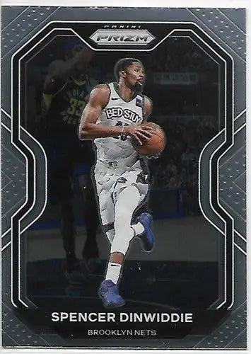 Spencer Dinwiddie basketball card from Panini Prizm 2020-21 Nets ID original gloss