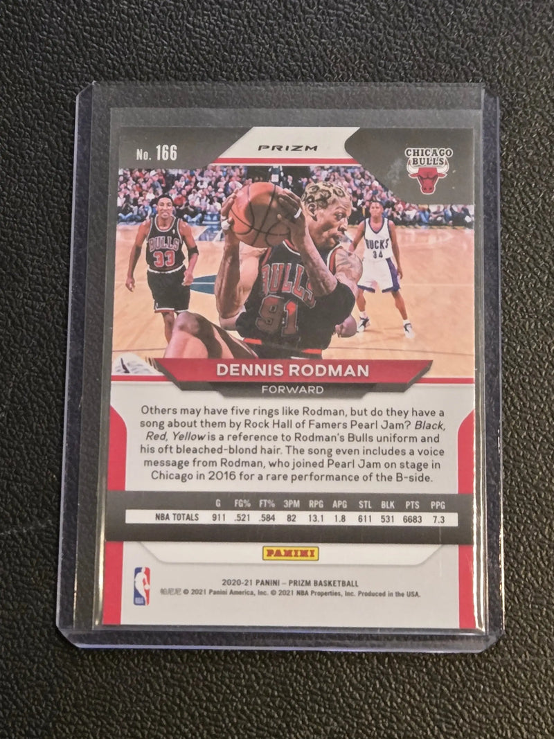 2020-21 Panini Prizm #166 Dennis Rodman Red White and Blue Prizms - Basketball Card Single