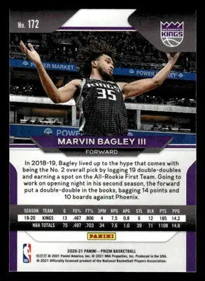 2020-21 Panini Prizm #172 Marvin Bagley III - Basketball Card Single