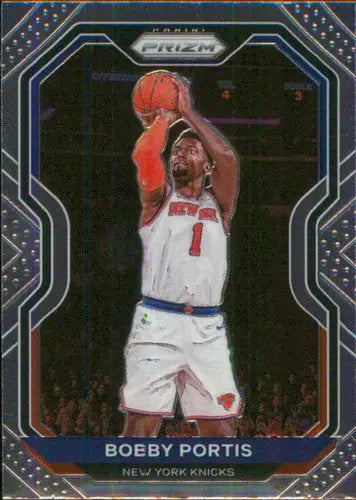 Panini Prizm Bobby Portis basketball card with original gloss from 2020-21 Knicks series