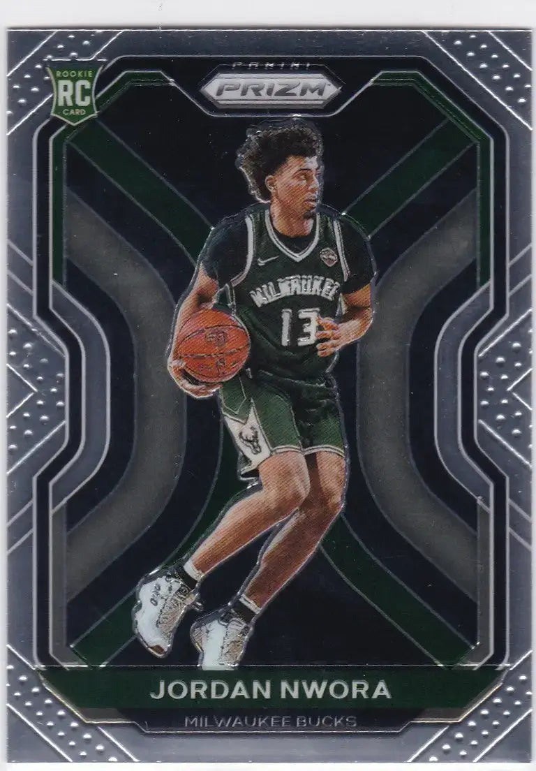 2020-21 Panini Prizm #273 Jordan Nwora RC Milwaukee Bucks