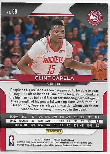 2020-21 Panini Prizm #69 Clint Capela NM-MT Hawks - Basketball Card Single