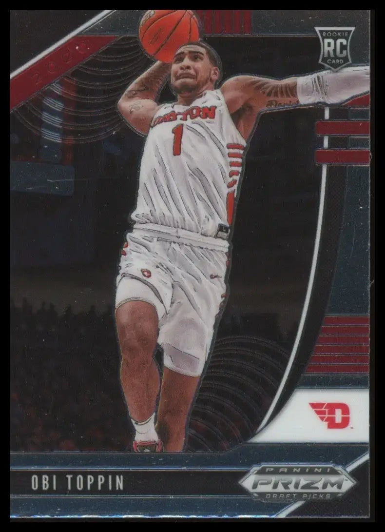 2020-21 Panini Prizm Draft Picks Obi Toppin #7 Rookie Dayton Flyers Basketball - Basketball Card Single