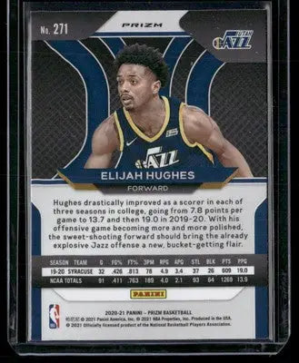 2020-21 Panini Prizm Elijah Hughes #271 Red Wave RC Basketball - Basketball Card Single