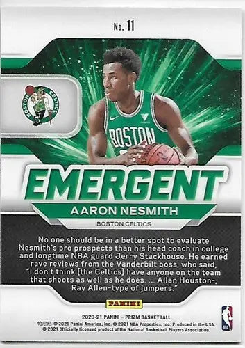 2020-21 Panini Prizm Emergent #11 Aaron Nesmith NM-MT Celtics - Basketball Card Single