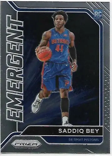 2020-21 Panini Prizm Emergent #4 Saddiq Bey NM-MT Pistons - Basketball Card Single