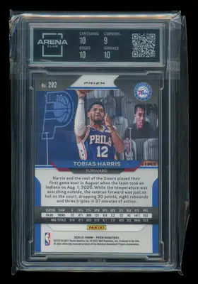2020-21 Panini Prizm Orange Wave Prizm Tobias Harris #202 14/60 Arena Club 9.5 - Basketball Card Single