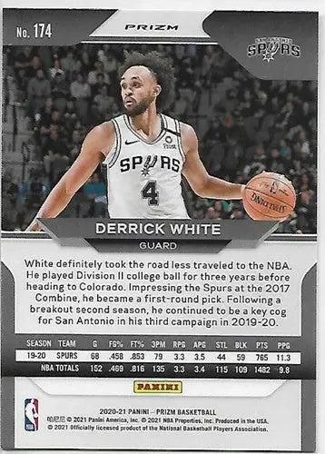 2020-21 Panini Prizm Prizms Green #174 Derrick White NM-MT Spurs - Basketball Card Single
