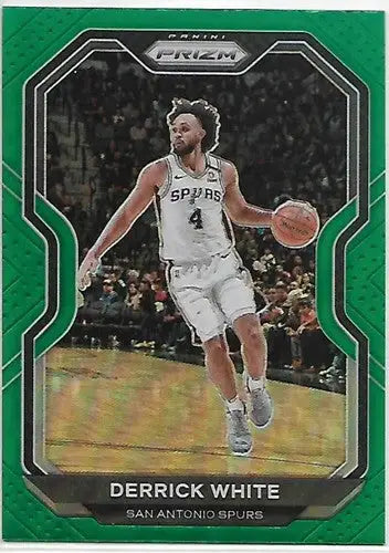 2020-21 Panini Prizm Prizms Green #174 Derrick White NM-MT Spurs - Basketball Card Single