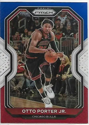 2020-21 Panini Prizm Prizms Red White and Blue #156 Otto Porter Jr. NM-MT Bulls - Basketball Card Single