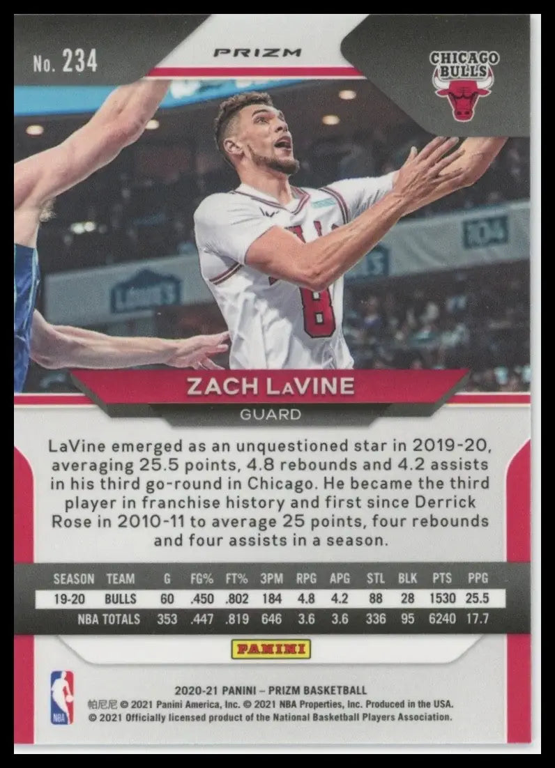 2020-21 Panini Prizm - Zach LaVine #234 Ruby Wave Prizm