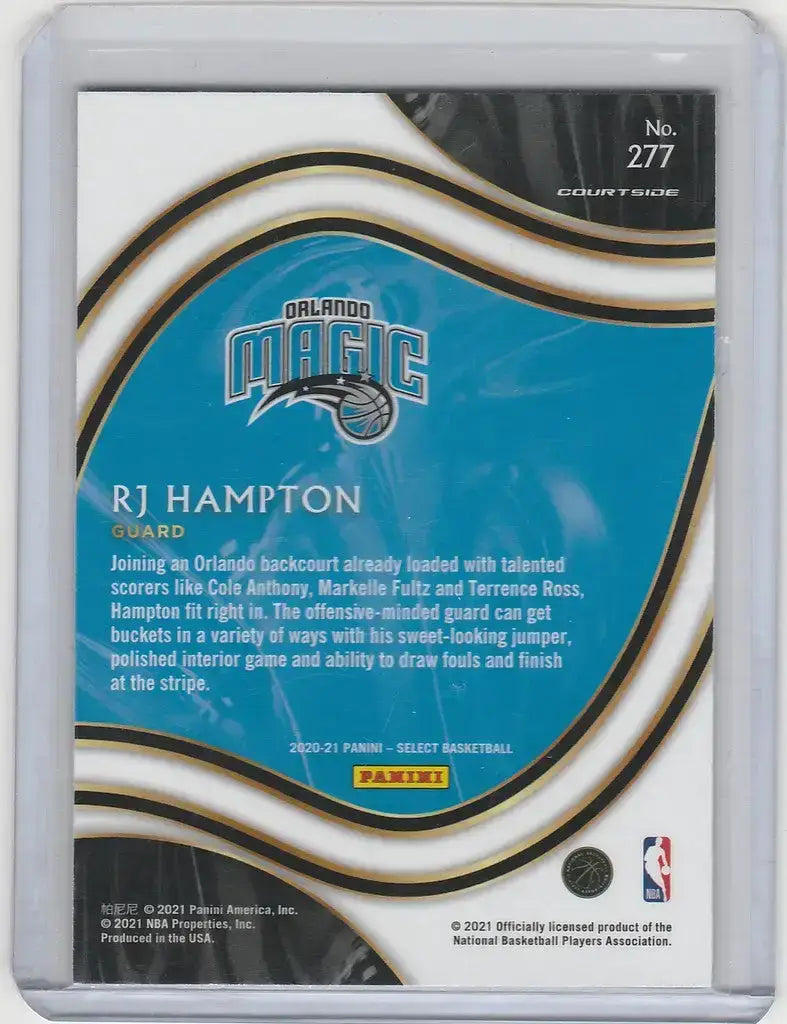 2020-21 Panini Select #277 RJ Hampton Orlando Magic