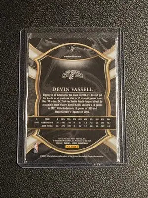 2020-21 Panini Select #71 Devin Vassell Blue - Basketball Card Single