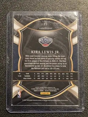 2020-21 Panini Select #73 Kira Lewis Jr. Blue - Basketball Card Single