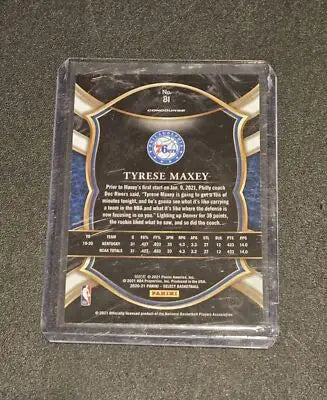 2020-21 Panini Select #81 Tyrese Maxey - Basketball Card Single