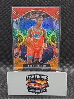 2020-21 Panini Select - Concourse Théo Maledon #94 Red White Orange Shimmer... - Basketball Card Single