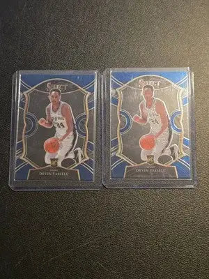 2020-21 Panini Select Devin Vassell RC Spurs #71 Lot of 2 Blue Card Concourse - Basketball Card Single