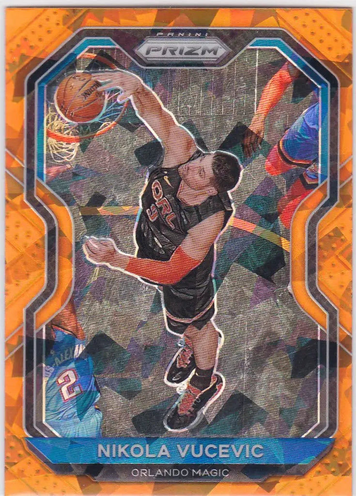 2020-21 Prizm #9 Nikola Vucevic ORANGE Cracked Ice Orlando Magic