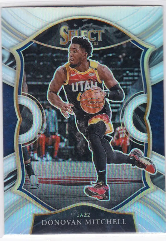 2020-21 Select #27 Donovan Mitchell Silver Prizm Concourse Utah Jazz - Basketball Card Single