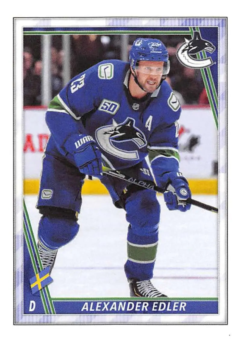 2020-21 Topps NHL Stickers #474 Alexander Edler NM-MT Canucks ID:82323 - Hockey Card Single