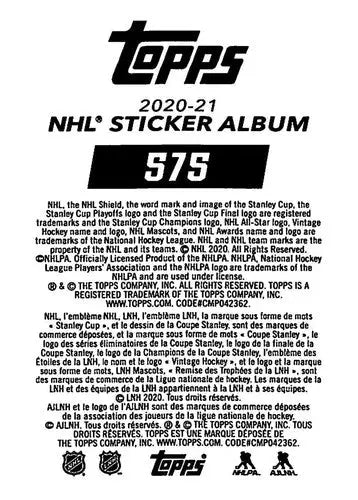 2020-21 Topps NHL Stickers #575 Tyler Seguin NM-MT Stars 1990-91 Retro ID:82324 - Hockey Card Single