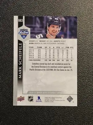 2020-21 Upper Deck #663 Mark Scheifele - Hockey Card Single