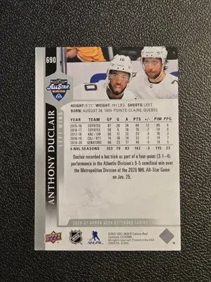 2020-21 Upper Deck #690 Anthony Duclair - Hockey Card Single