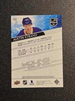 2020-21 Upper Deck #722 Austin Strand - Hockey Card Single