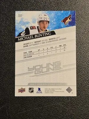 2020-21 Upper Deck #727 Michael Bunting - Hockey Card Single